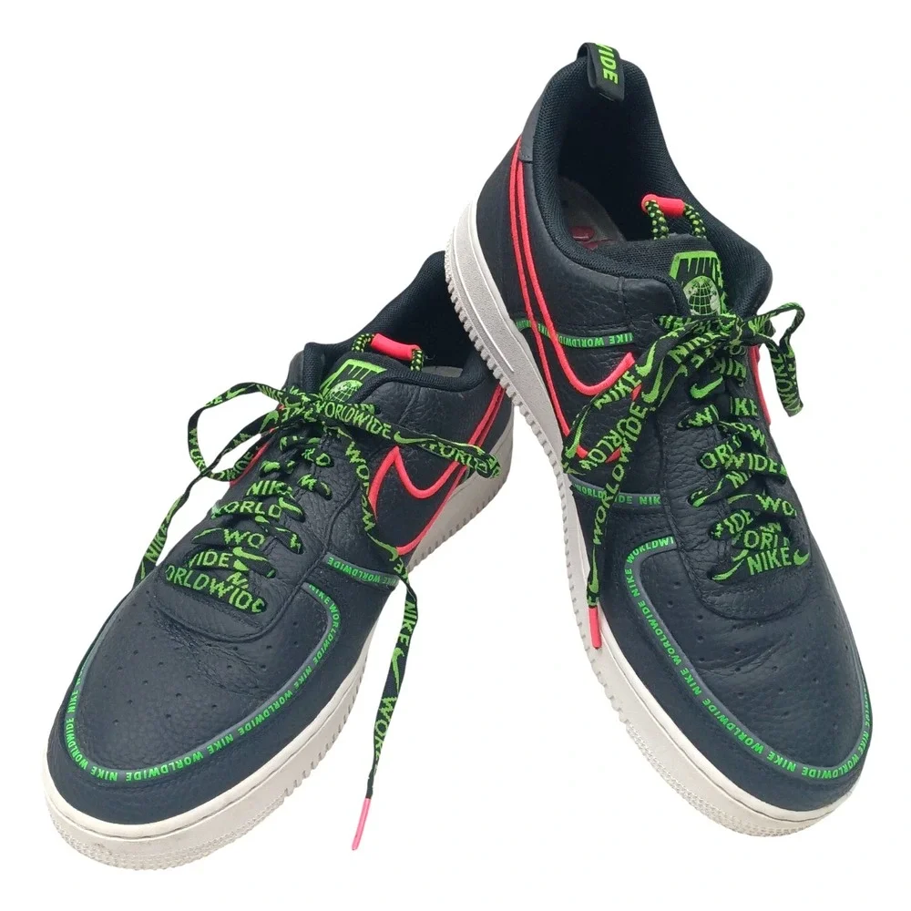 Nike Air‎ Force 1 Premium Worldwide Pack - Black Green CK7213-001 / Size: 12
